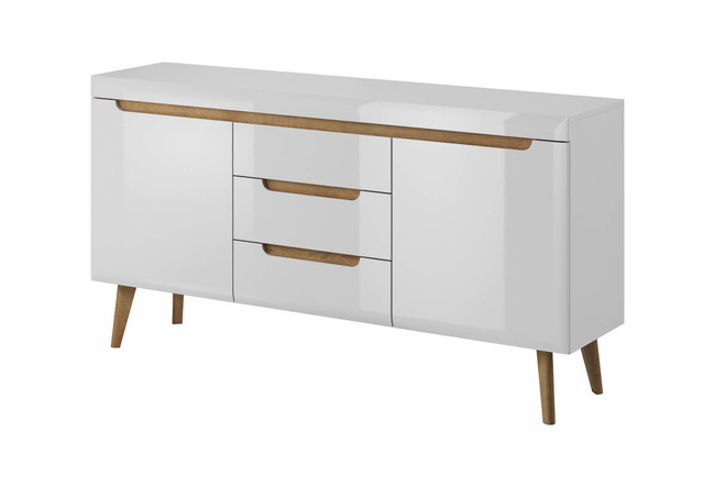  Comò Piawa 160 con cassetti Lucido Bianco