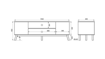 Mobile porta TV Vero Bianco Opaco 150cm