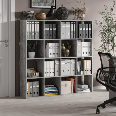 Libreria Ippocrate Grigio Cenere con 16 scaffali 