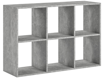 Libreria Socrate Grigio Cenere con 6 scaffali