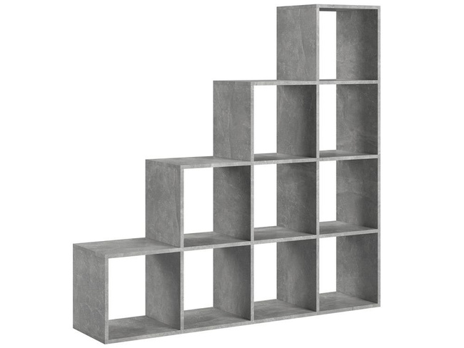 Libreria Pitagora Grigio Cenere con 10 scaffali