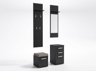 Mobile ingresso Merlin Nero 77 x 40 x 35 cm