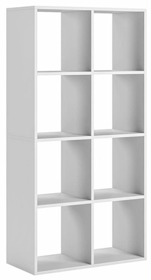 Libreria Omero con 8 scaffali Bianco Opaco 