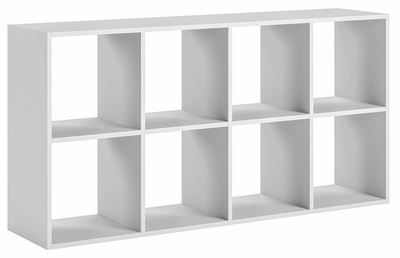 Libreria Omero con 8 scaffali Bianco Opaco 