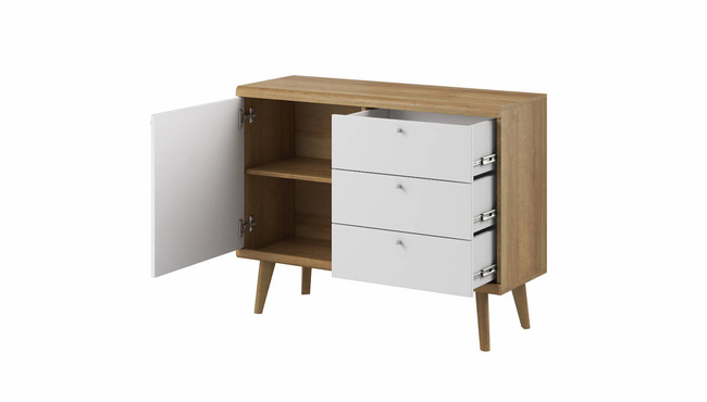 Comò Sangro 107 con Cassetti Rovere Riviera Bianco