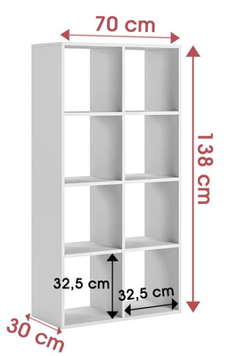 Libreria Omero con 8 scaffali Bianco Opaco 