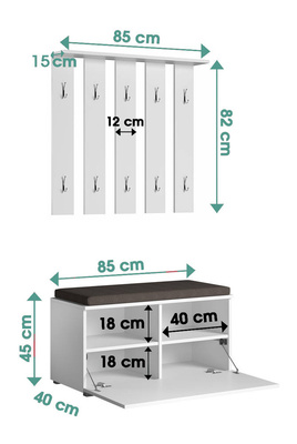 Set Mobili Ingresso Stone Bianco Opaco 