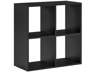 Libreria Platone Nero Opaco con 4 scaffali