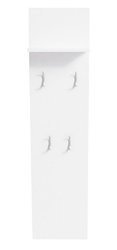 Pannello ingresso con appendiabiti Merlin Bianco 40 x 20 x 160 cm Bianco  opaco - negozio di mobili