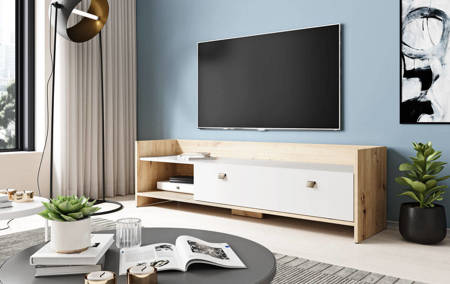 Mobile TV Sit dal color Legno Quercia Artistan e Bianco Opaco