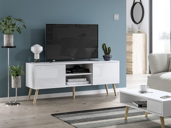 Mobile Tv Romeo Bianco Lucido 140 cm
