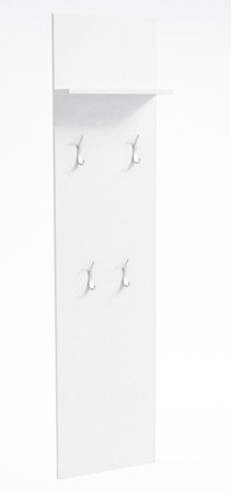Pannello ingresso con appendiabiti Merlin Bianco 40 x 20 x 160 cm