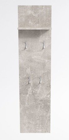 Pannello ingresso con appendiabiti Merlin Grigio Cenere 40 x 20 x 160 cm
