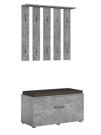 Set Mobili Ingresso Stone Grigio Cenere 