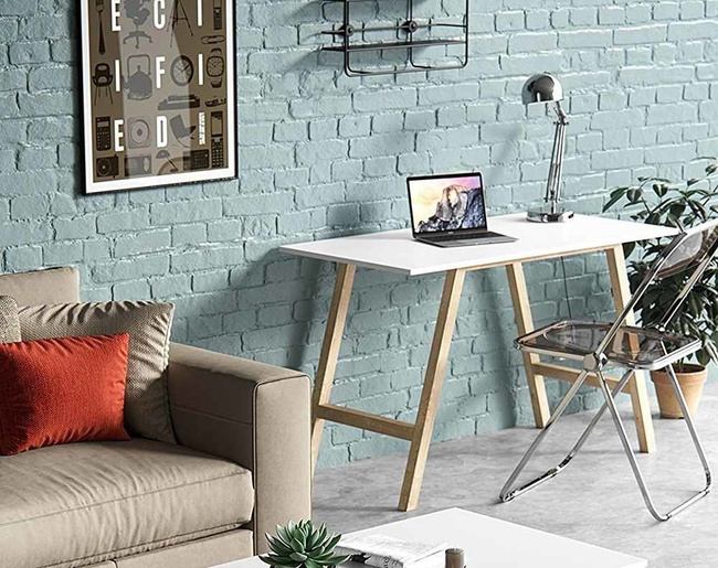 Tavolo Kris Bianco Opaco in legno naturale 120 x 75 x 60 cm